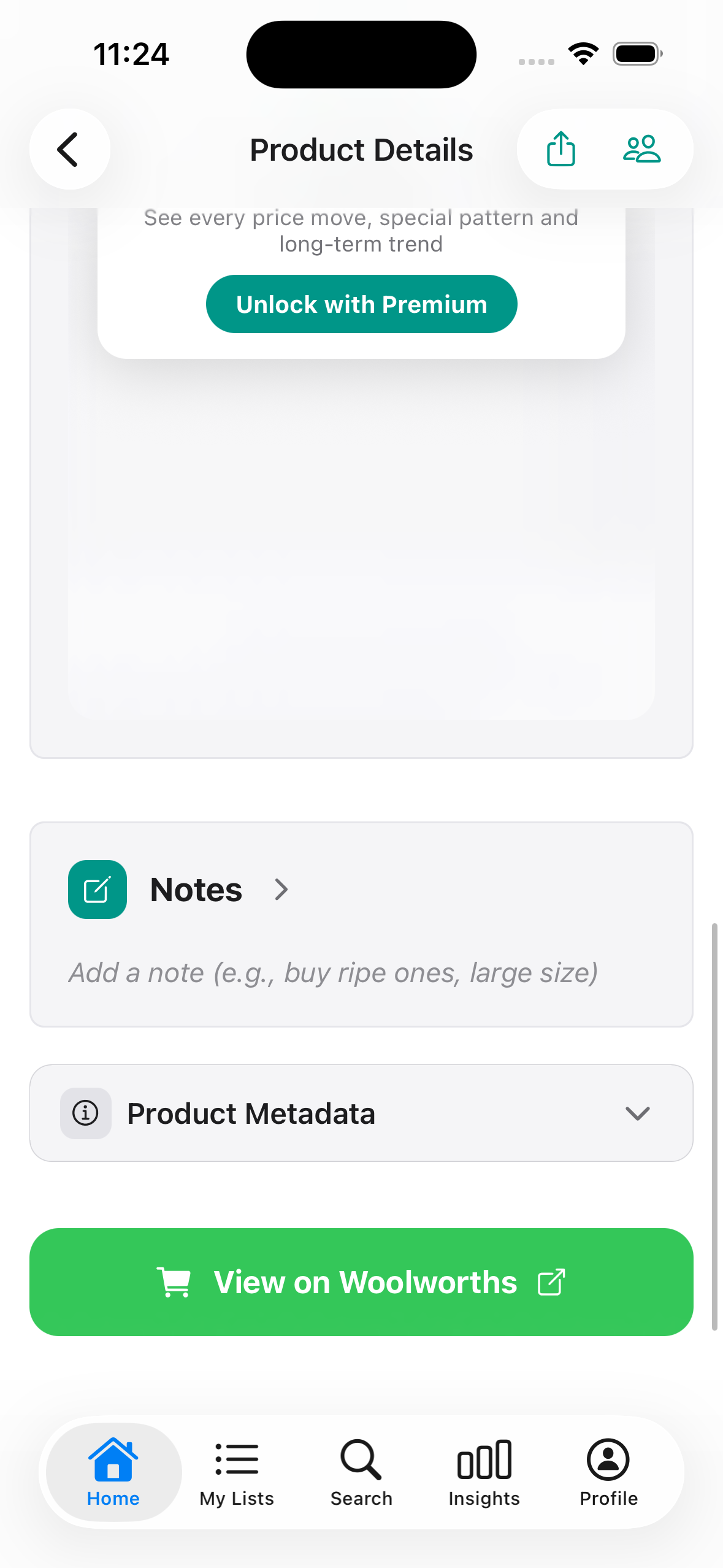 Smart Swap suggesting a cheaper comparable option on Premium. Open to alternatives only when the match is good enough for your household.